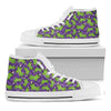 Zombie Foot Pattern Print White High Top Shoes