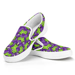 Zombie Foot Pattern Print White Slip On Shoes