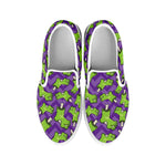 Zombie Foot Pattern Print White Slip On Shoes