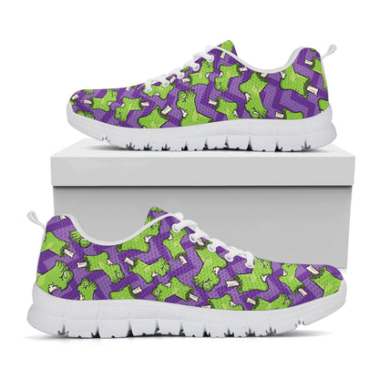 Zombie Foot Pattern Print White Sneakers