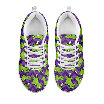 Zombie Foot Pattern Print White Sneakers
