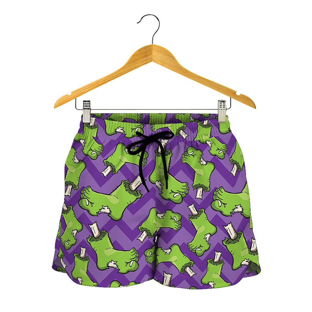 Zombie Foot Pattern Print Women's Shorts