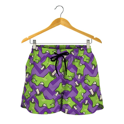 Zombie Foot Pattern Print Women's Shorts