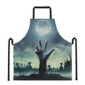 Zombie Hand Rising From Grave Print Apron