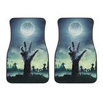 Zombie Hand Rising From Grave Print Front Car Floor Mats