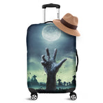 Zombie Hand Rising From Grave Print Luggage Cover