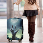 Zombie Hand Rising From Grave Print Luggage Cover