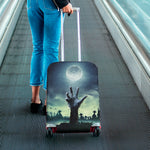 Zombie Hand Rising From Grave Print Luggage Cover