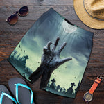 Zombie Hand Rising From Grave Print Men's Shorts
