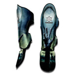 Zombie Hand Rising From Grave Print Muay Thai Shin Guard