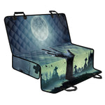 Zombie Hand Rising From Grave Print Pet Car Back Seat Cover