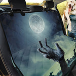 Zombie Hand Rising From Grave Print Pet Car Back Seat Cover