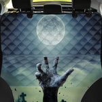 Zombie Hand Rising From Grave Print Pet Car Back Seat Cover