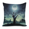 Zombie Hand Rising From Grave Print Pillow Cover