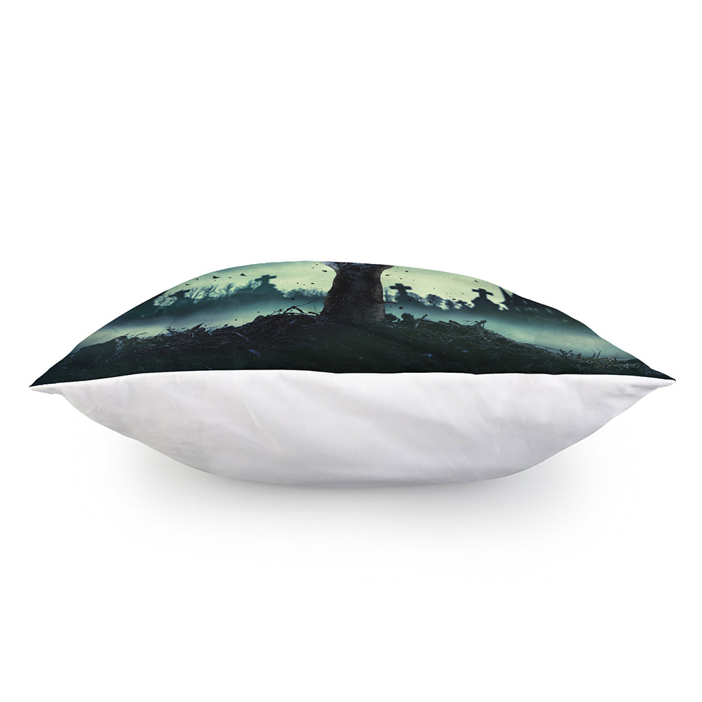 Zombie Hand Rising From Grave Print Pillow Cover