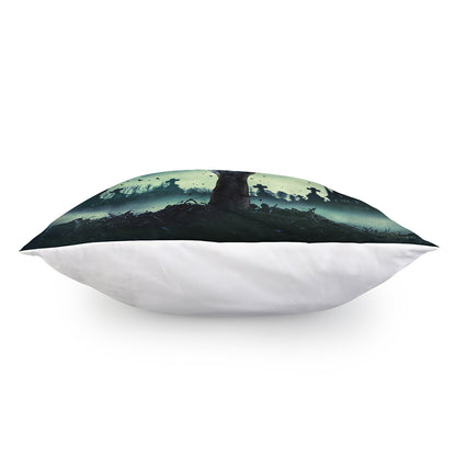 Zombie Hand Rising From Grave Print Pillow Cover