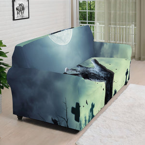 Zombie Hand Rising From Grave Print Sofa Cover